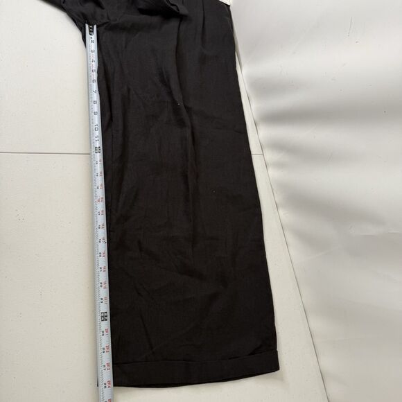 Free People LYLA 100% Linen Trousers 12 Wide Leg Pleated Pintuck Capsule NWT - Picture 9 of 15